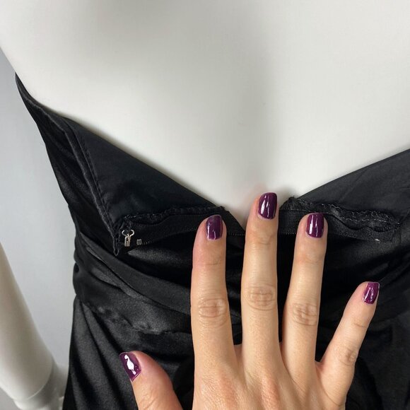 Vintage Y2K Alfred Angelo strapless sweetheart gothic romantic maxi gown small - Picture 4 of 6